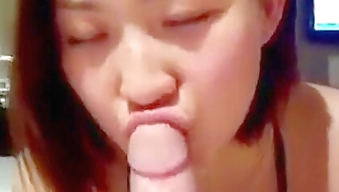 Sexy amateur swallows cum
