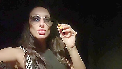 Sexy college girl with big tits gets fucked by a dildo